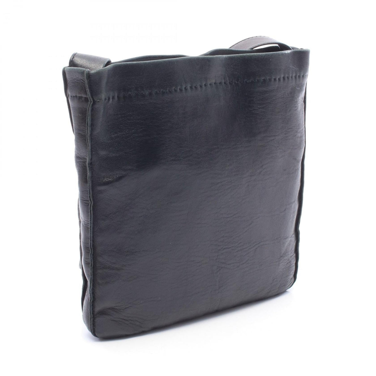 HERMES Toudu Shoulder Bag Black leather 2101220153113