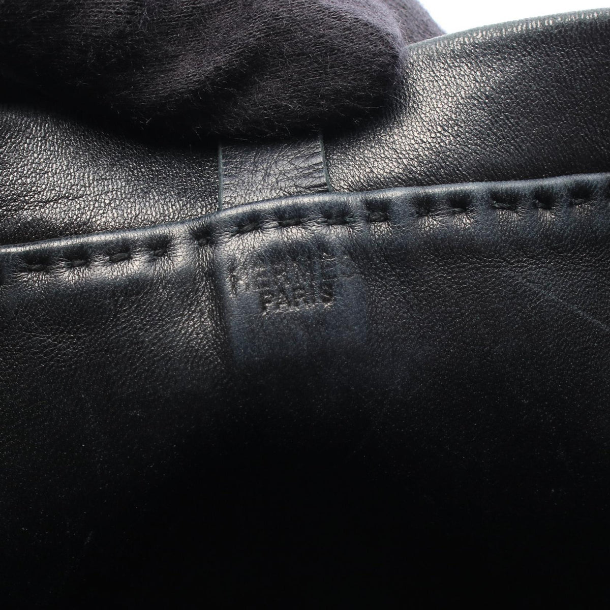 HERMES Toudu Shoulder Bag Black leather 2101220153113