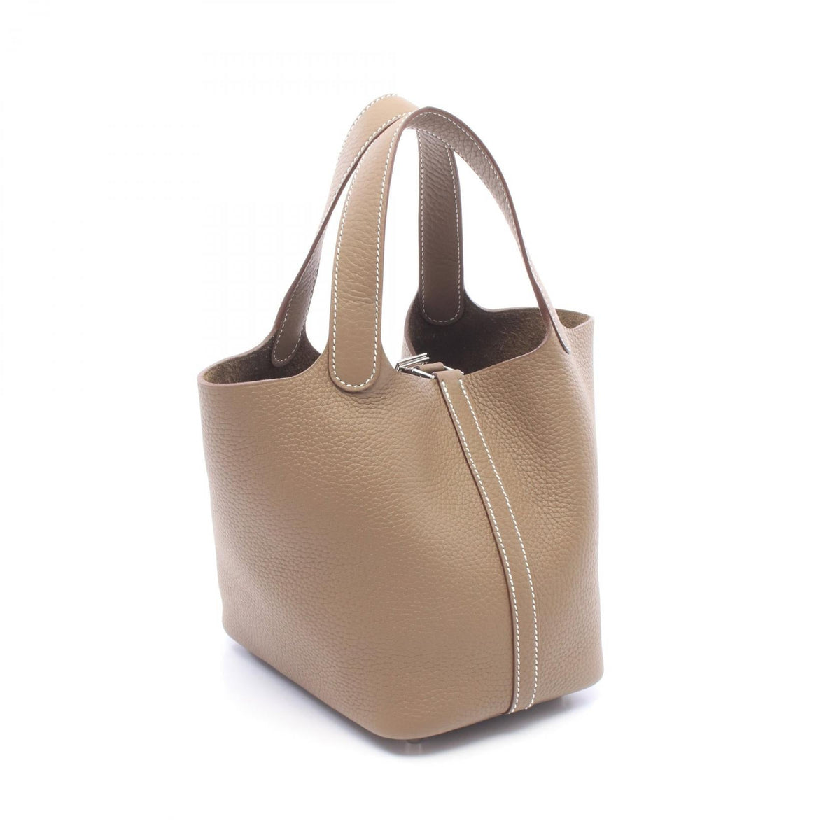 HERMES Picotin Lock PM Etoupe Grey Handbag Gray Taurillon Clemence Other Taurillon Clemence 2104102538923