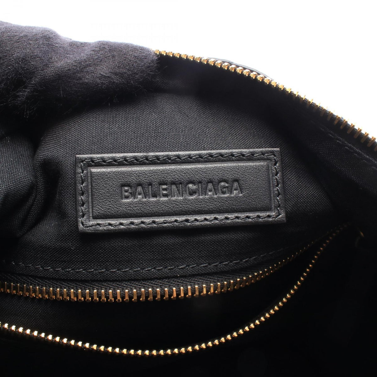 BALENCIAGA Crush Hobo Medium Shoulder Bag Black leather 806487 2101220155919