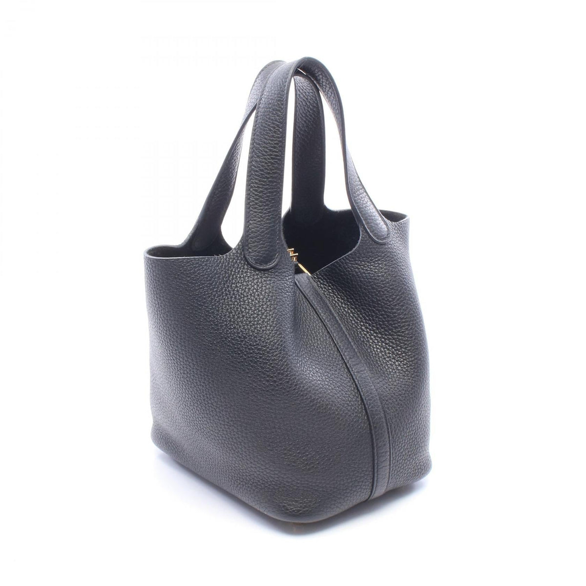 HERMES Picotin Lock PM Handbag Black Taurillon Clemence Other Taurillon Clemence 2101220156114