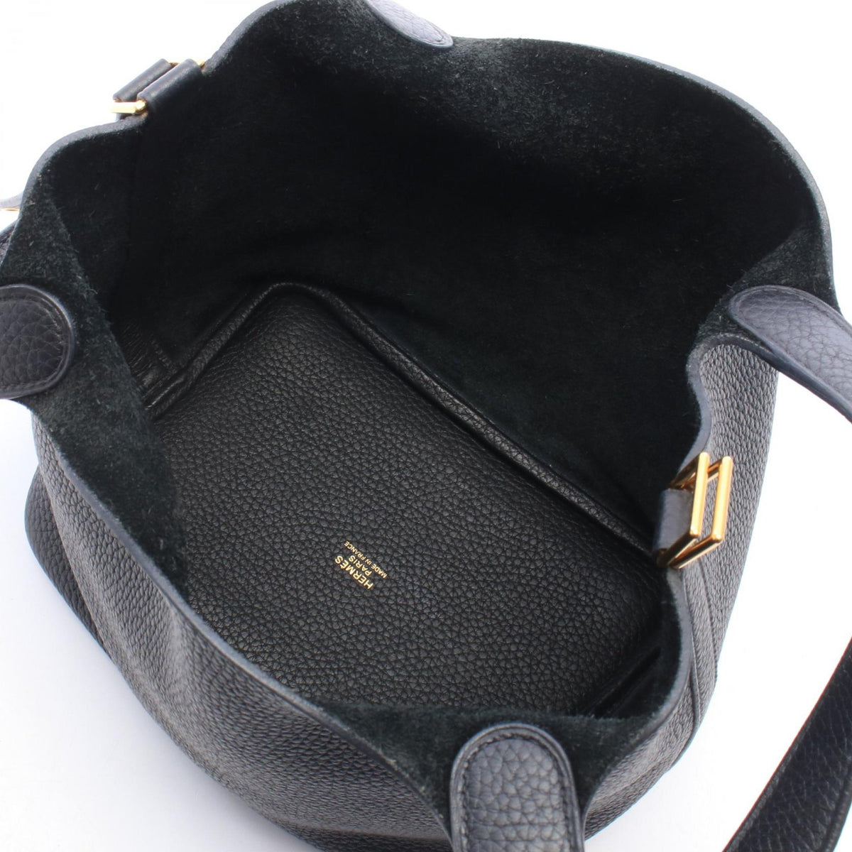 HERMES Picotin Lock PM Handbag Black Taurillon Clemence Other Taurillon Clemence 2101220156114