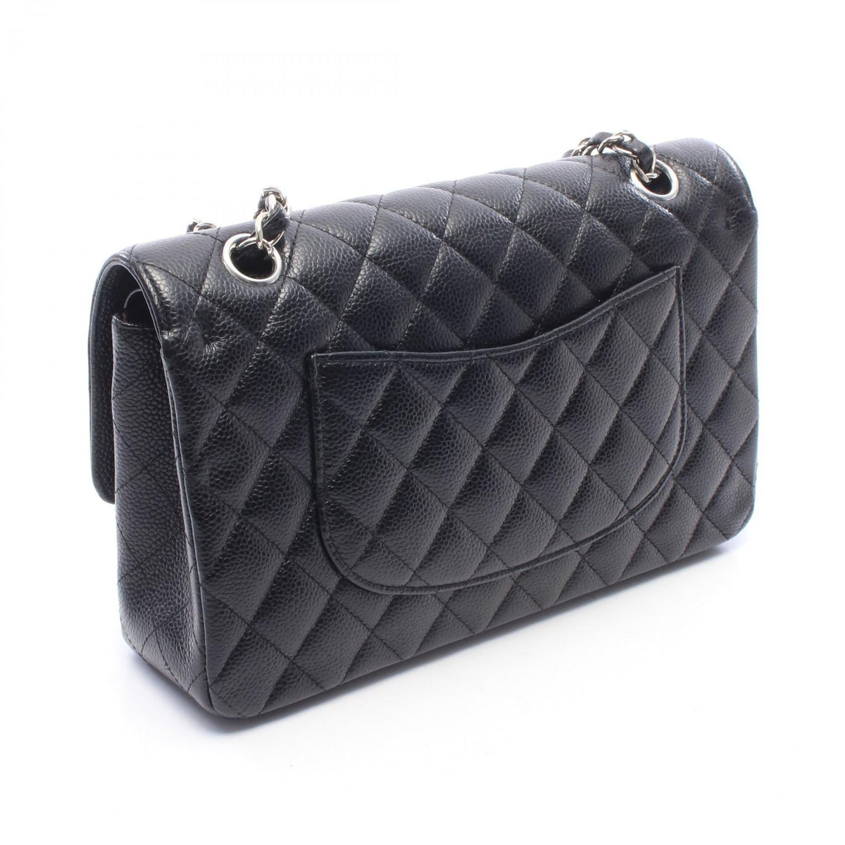 CHANEL Black Matelasse W flap Grained Calfskin leather 2101220160470