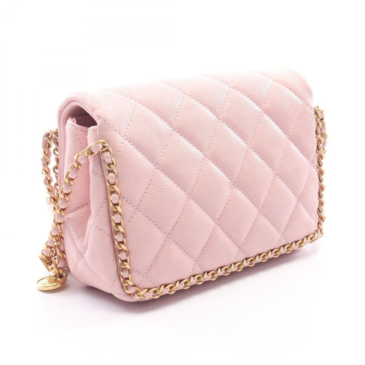 CHANEL Pink Matelasse Grained Calfskin leather 2104102537315