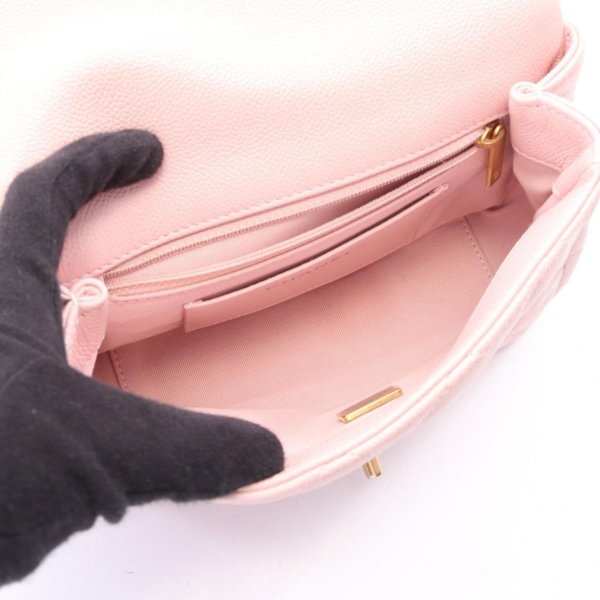 CHANEL Pink Matelasse Grained Calfskin leather 2104102537315