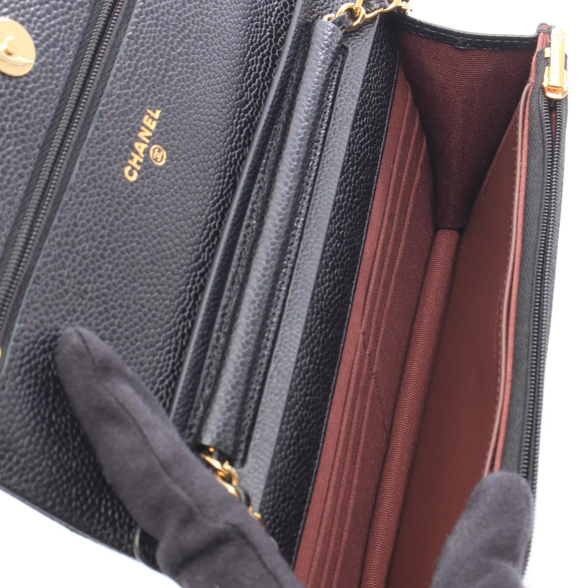 CHANEL Black Matelasse Grained Calfskin leather AP0250 2104102538886