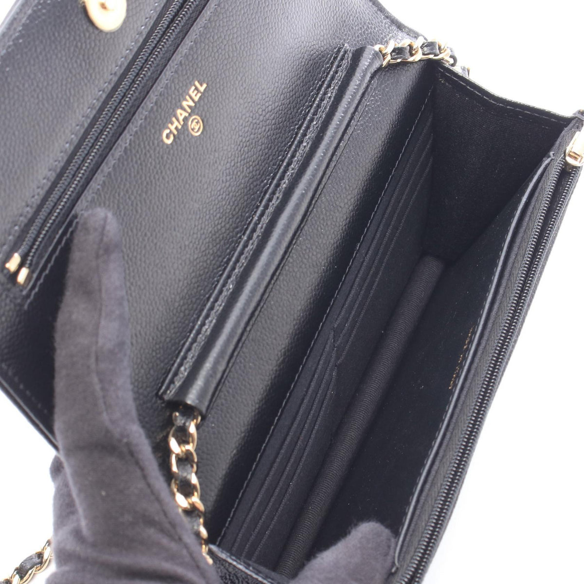 CHANEL Black Matelasse Grained Calfskin leather AP4246 2104102539128
