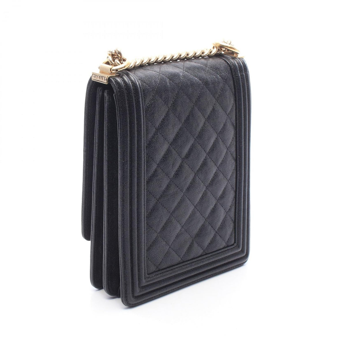 CHANEL Black Boy Chanel Matelasse Grained Calfskin leather AS0130 2104102539166