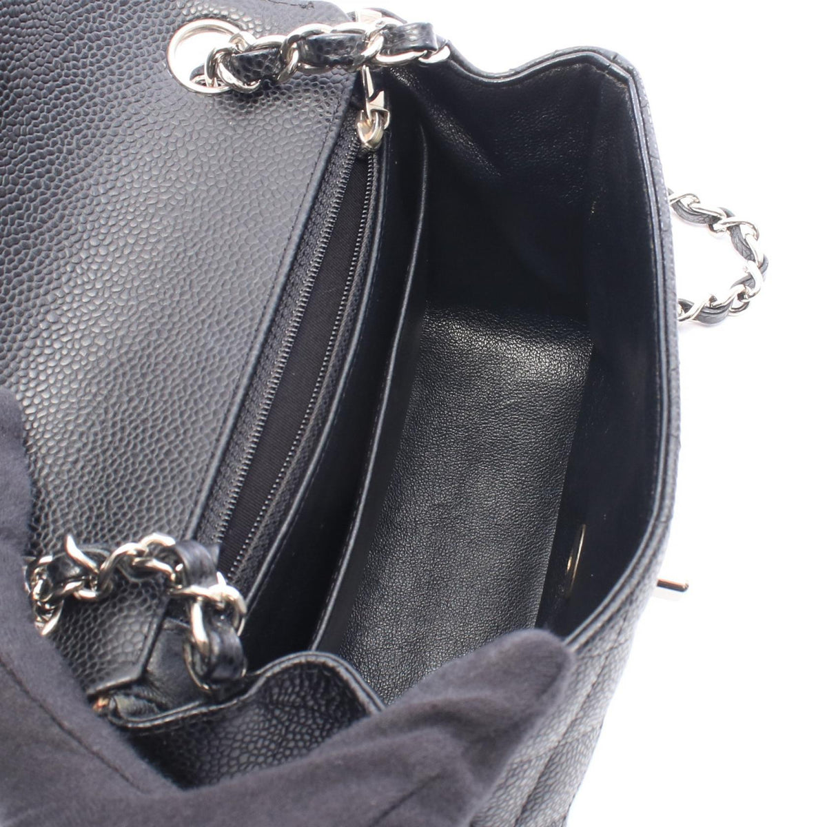 CHANEL Black Mini Matelasse Grained Calfskin leather A35200 2101220156275