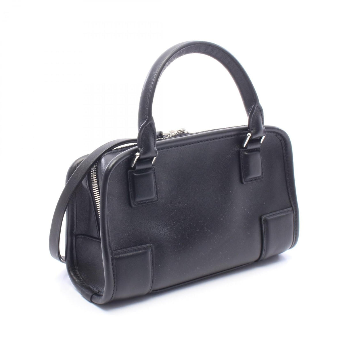 LOEWE Amazona 180 Mini 2WAY Handbag Black leather 2120900138028