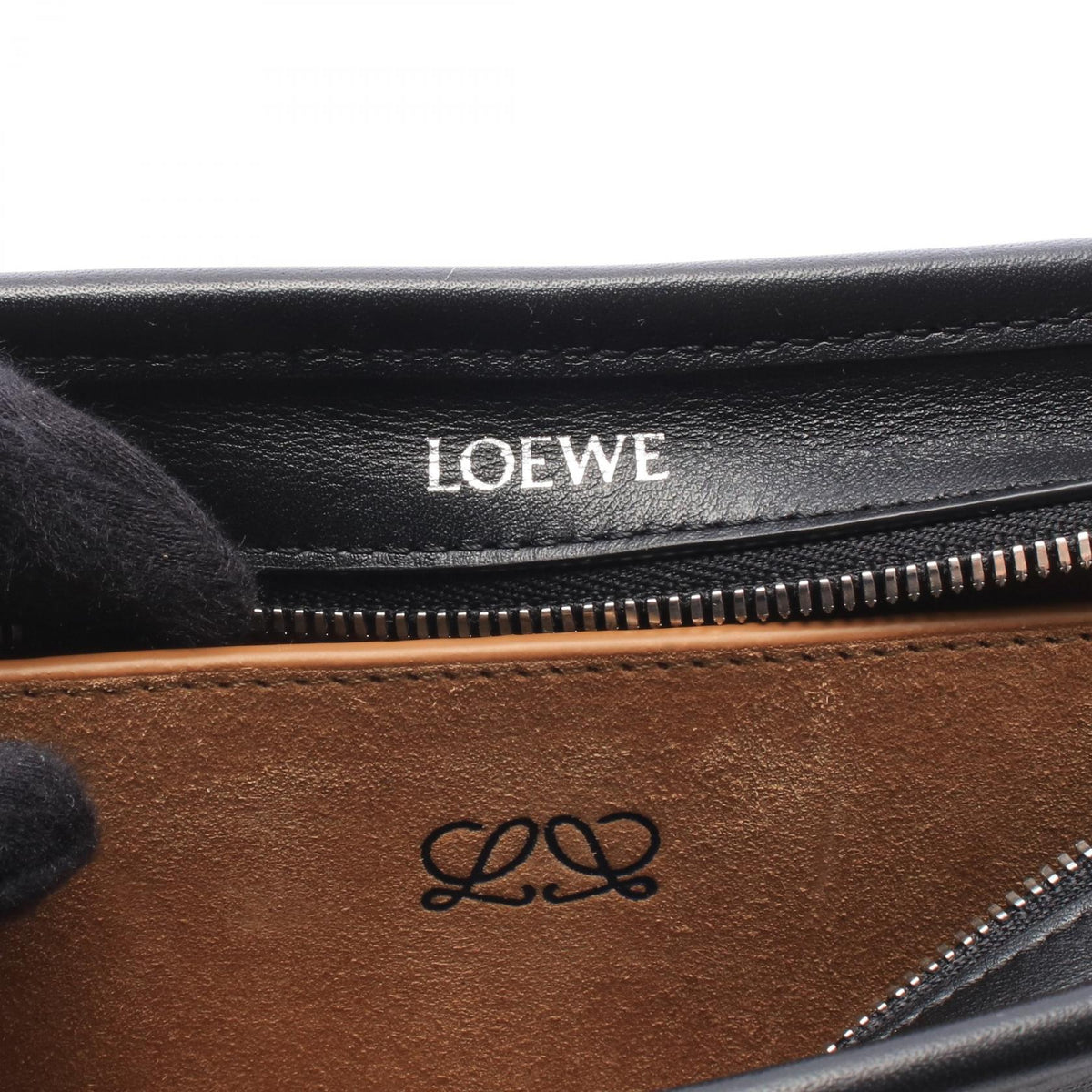 LOEWE Amazona 180 Mini 2WAY Handbag Black leather 2120900138028
