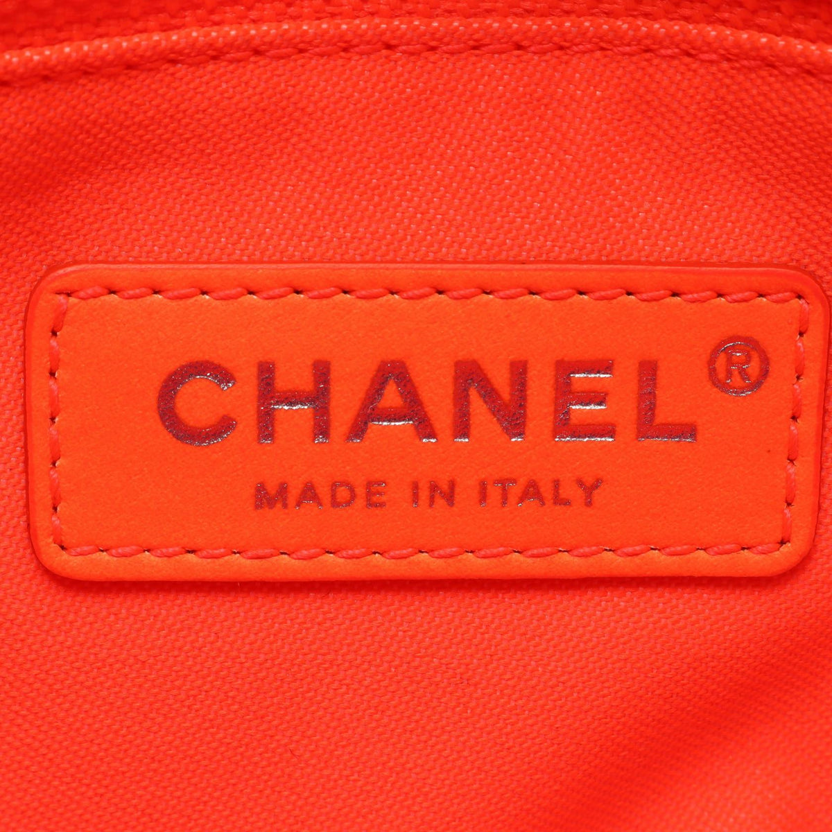 CHANEL Blue/Orange Deauville PM canvas leather 2120300059435