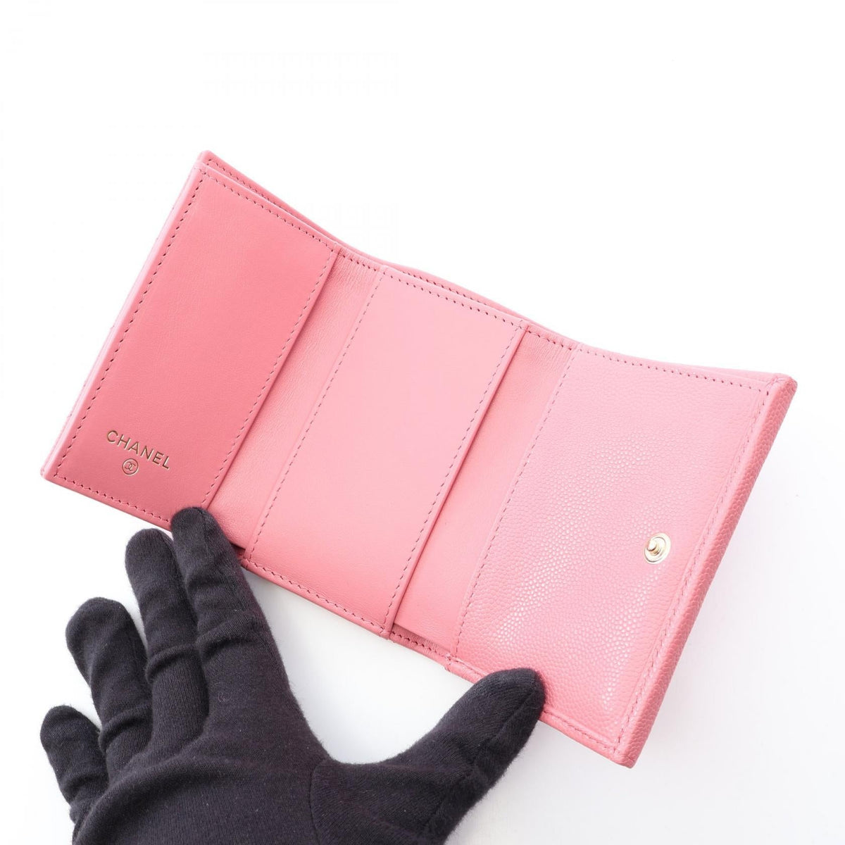 CHANEL Pink Classic Small Flap Wallet Matelasse Grained Calfskin leather AP0230 2107601178225