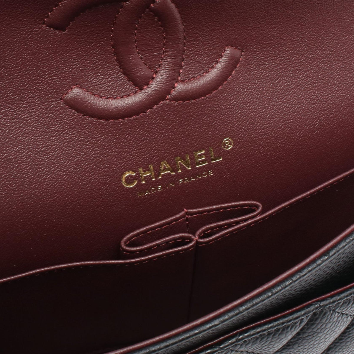 CHANEL Black Matelasse W flap Grained Calfskin leather A01113 2104102536172