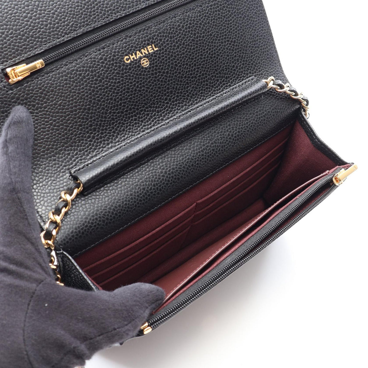 CHANEL Black Matelasse Grained Calfskin leather AP0250 2106800642667