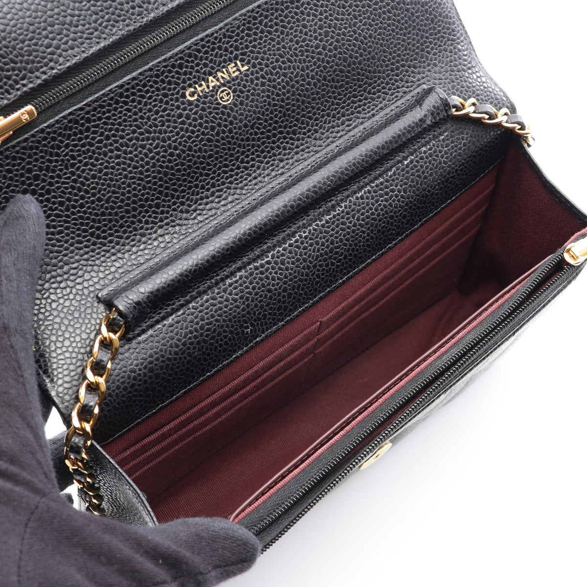 CHANEL Black Matelasse Grained Calfskin leather AP0250 2106800642704