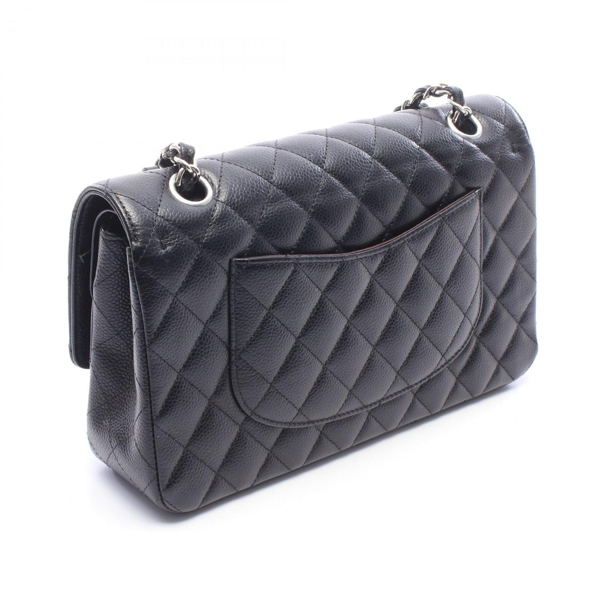 CHANEL Black Matelasse W flap Grained Calfskin leather A01112 2106800642759