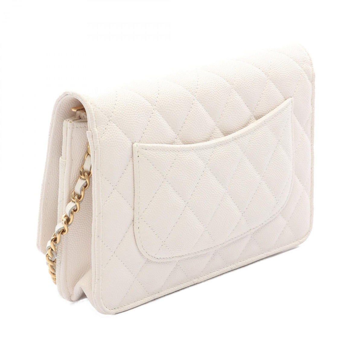 CHANEL White Matelasse Trump Grained Calfskin leather AP3076 2106800643091