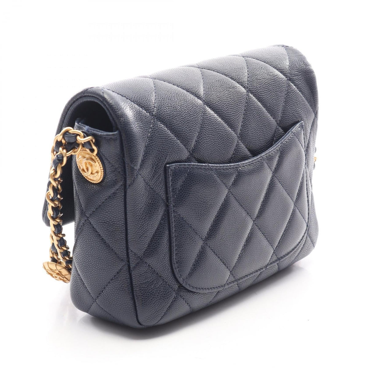 CHANEL Navy Matelasse Grained Calfskin leather AS3369 2106800642988
