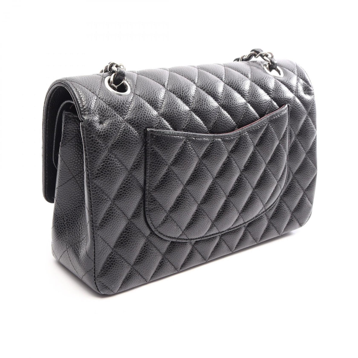 CHANEL Black Matelasse W flap Grained Calfskin leather 2120300059206