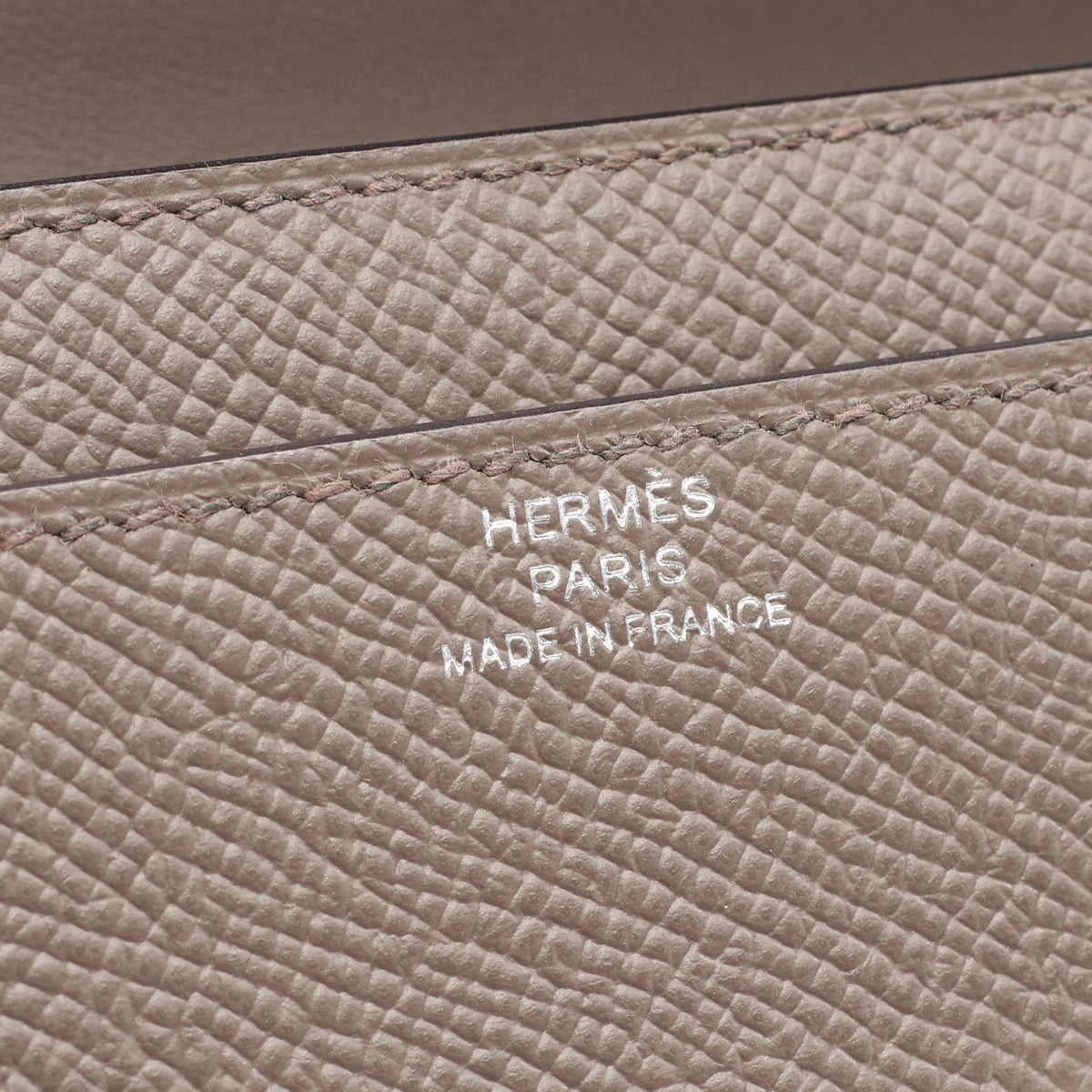 HERMES Constance Long To Go Etain Shoulder Bag Gray Vaux Swift leather Other Vaux Swift leather 2107601178690