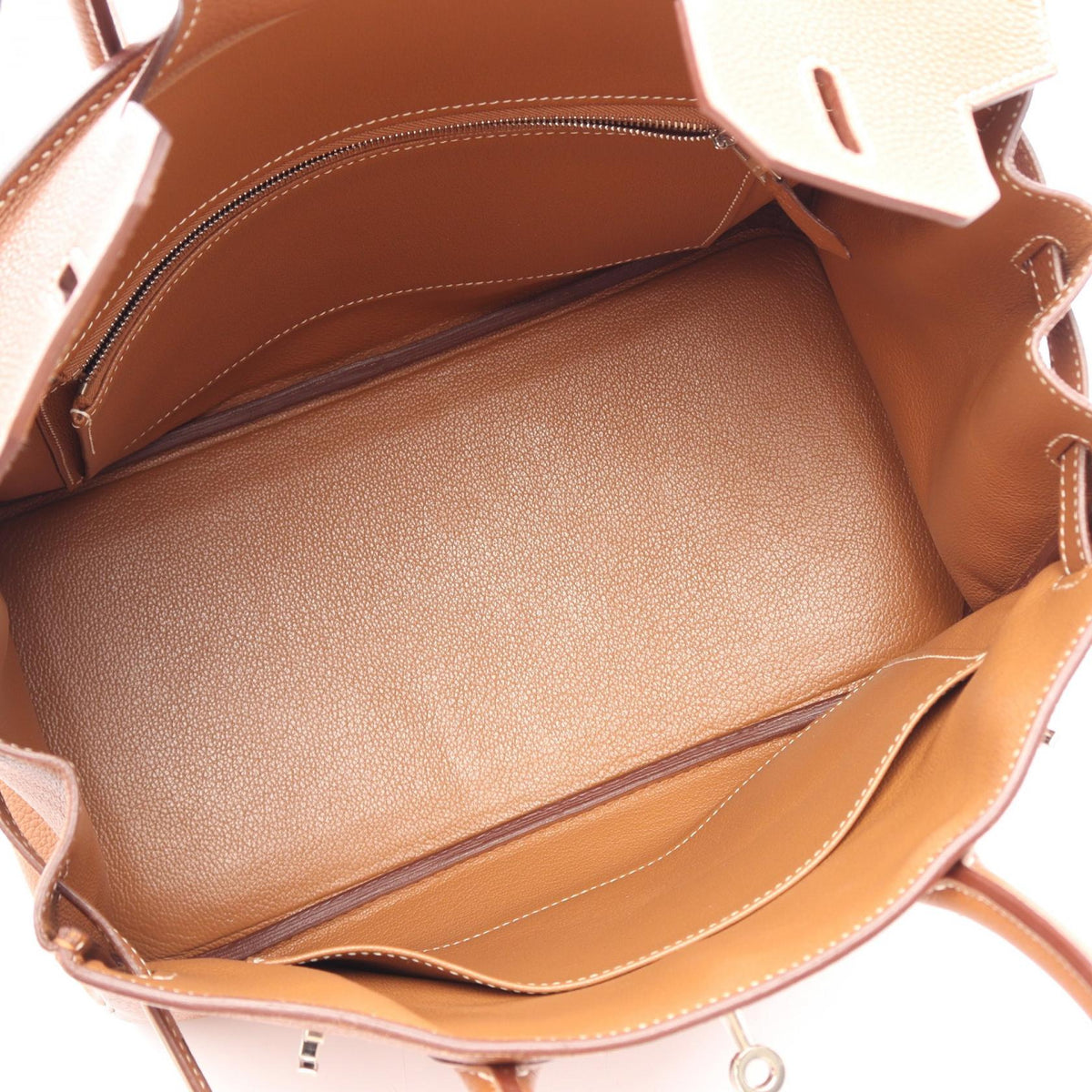 HERMES Birkin 30 Gold Handbag Brown Togo leather Other Togo leather 2121500001125
