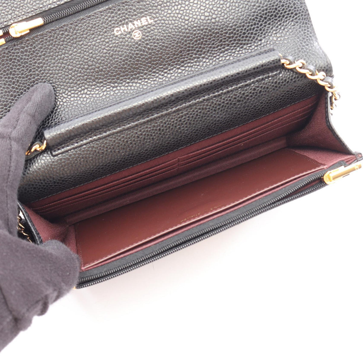 CHANEL Black Matelasse Grained Calfskin leather AP0250 2106800642766
