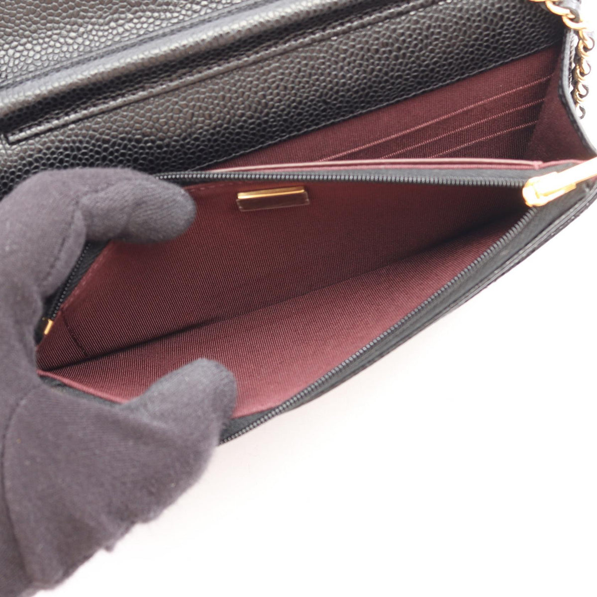 CHANEL Black Matelasse Grained Calfskin leather AP0250 2106800642766