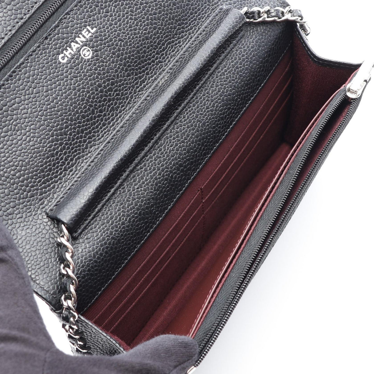 CHANEL Black Matelasse Grained Calfskin leather AP0250 2106800642698
