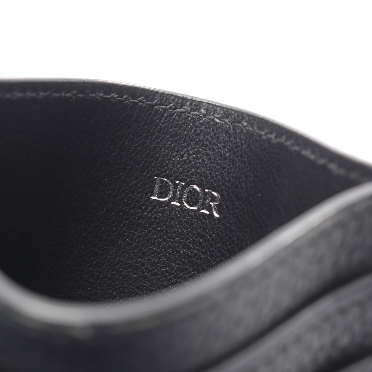 Dior CD Icon Card Holder Card Case Black leather 2101219184012