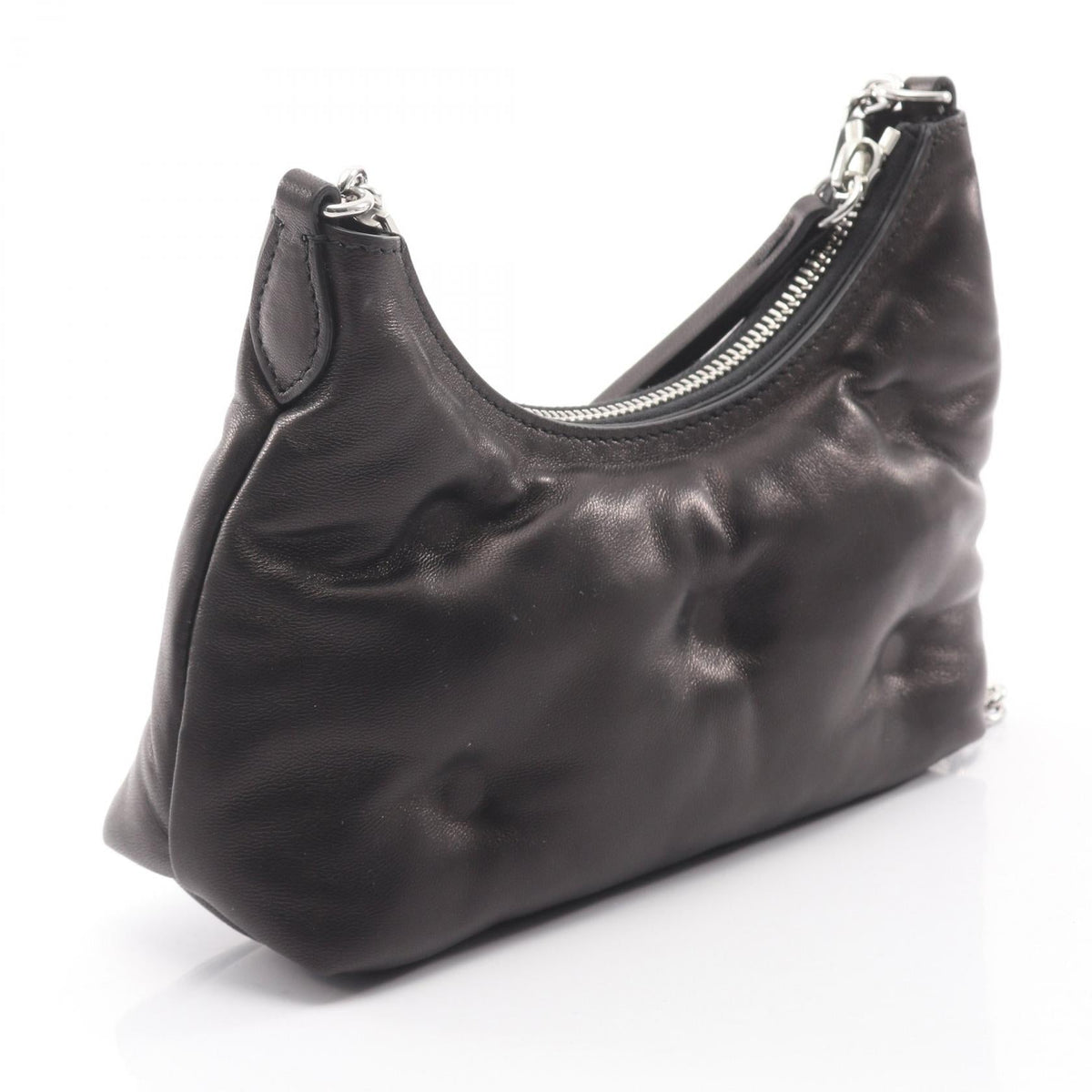 MM6 Glam Slam Hobo Micro Shoulder Bag Black leather SB1WG0021P4300T8013 2101219724898