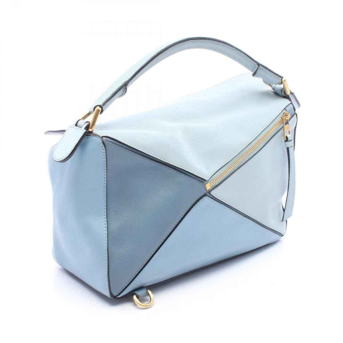 LOEWE Puzzle Bag Medium 2WAY Handbag Blue leather 2101220065744