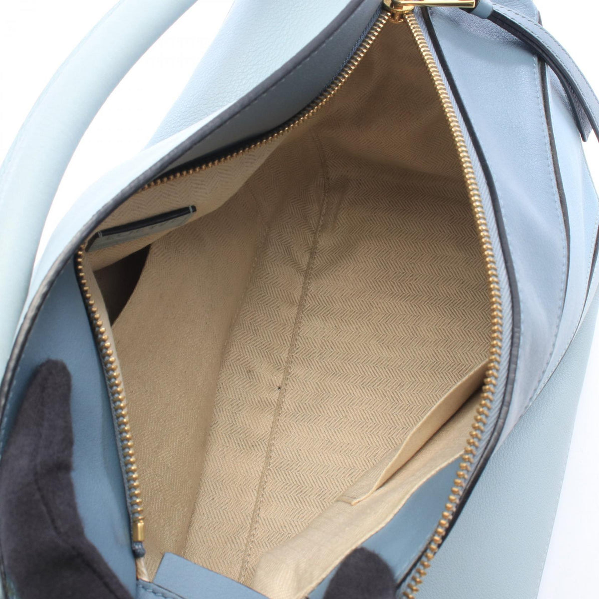 LOEWE Puzzle Bag Medium 2WAY Handbag Blue leather 2101220065744