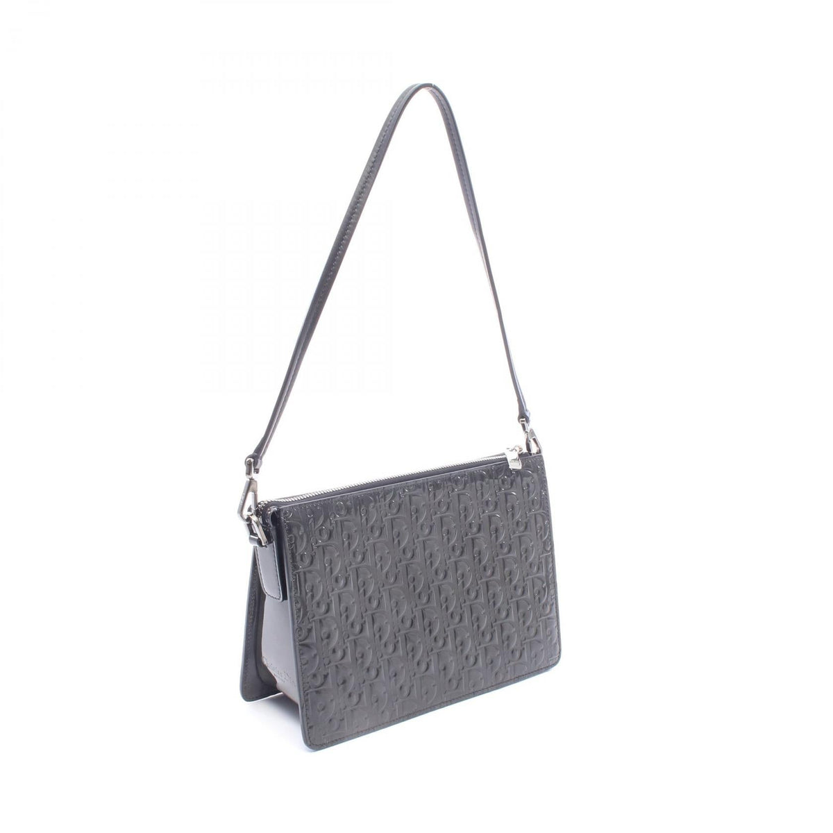 Dior Trotter Shoulder Bag Gray/Black Patent leather�leather 2101220061111