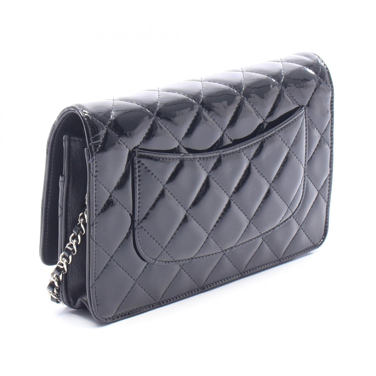 CHANEL Black Matelasse Patent leather 2120800033690