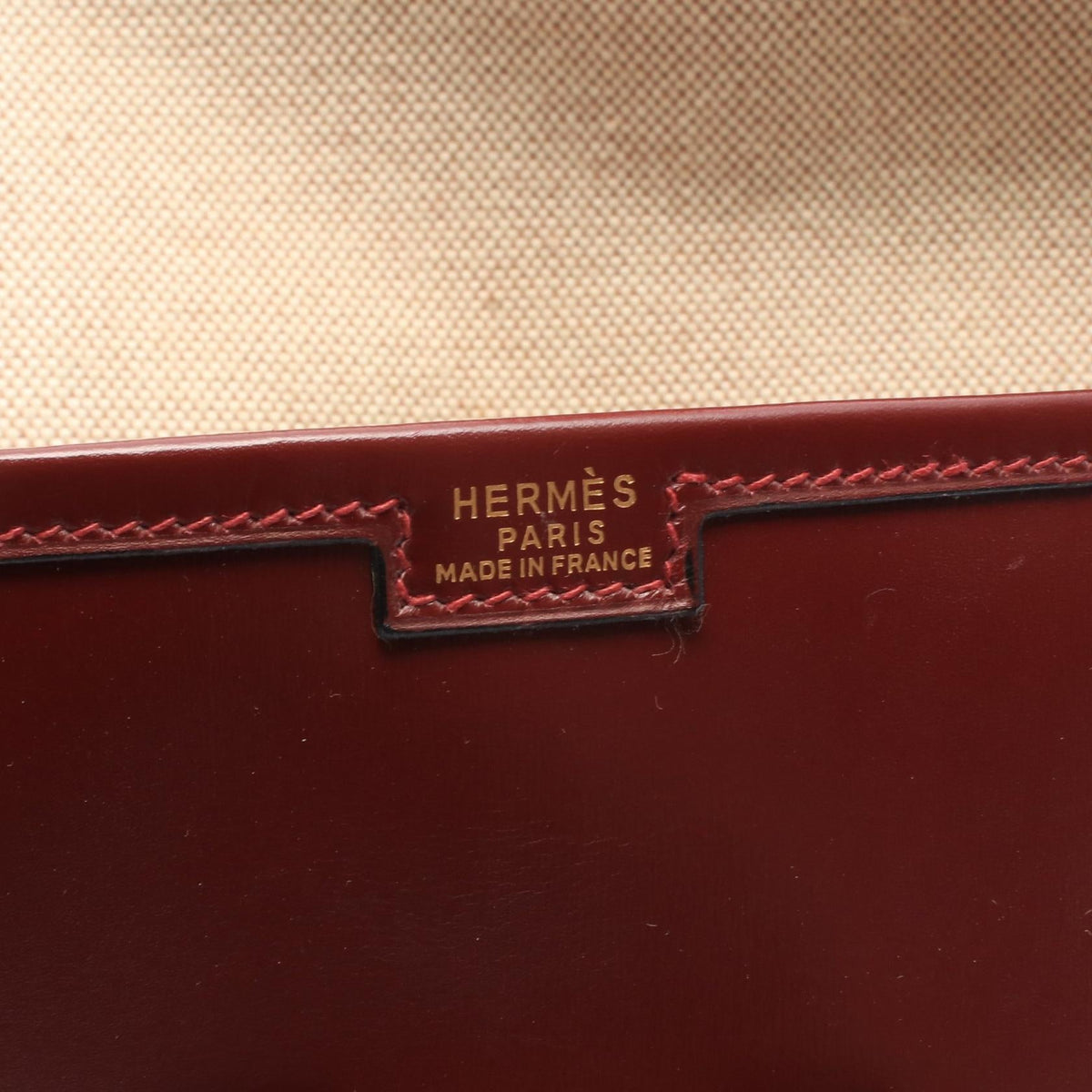 HERMES Jije PM Rouge H business bag clutch bagBordeaux Bordeaux Bordeaux Box calf leather Calfskin (cowhide) 2120300059657