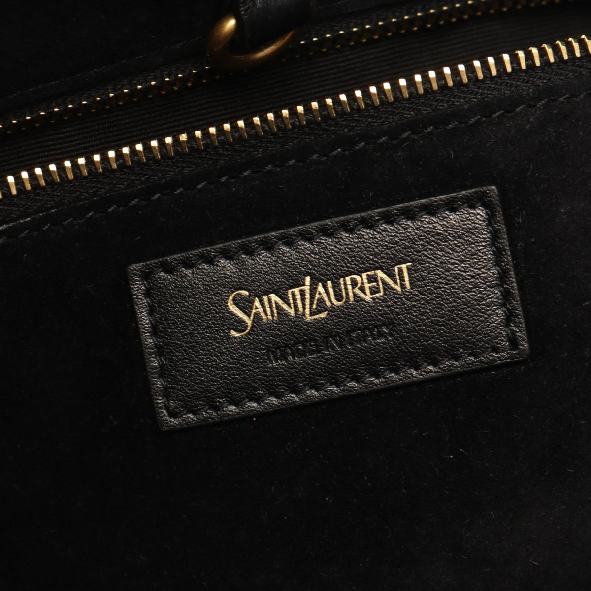 SAINT LAURENT PARIS Y Hobo Tote Bag Black leather 2101220142322