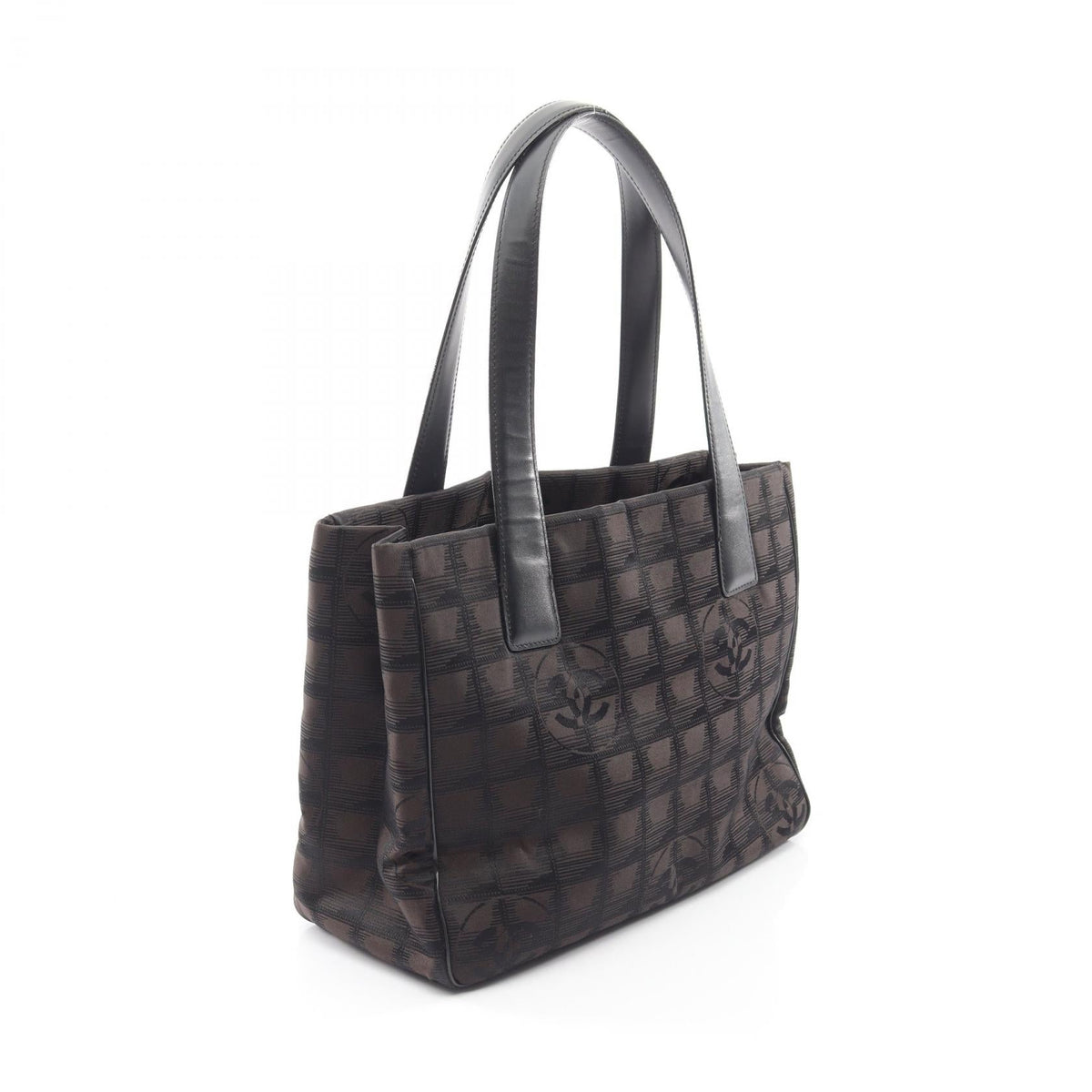 CHANEL Brown/Black New Travel Line PM canvas leather 2101220141974