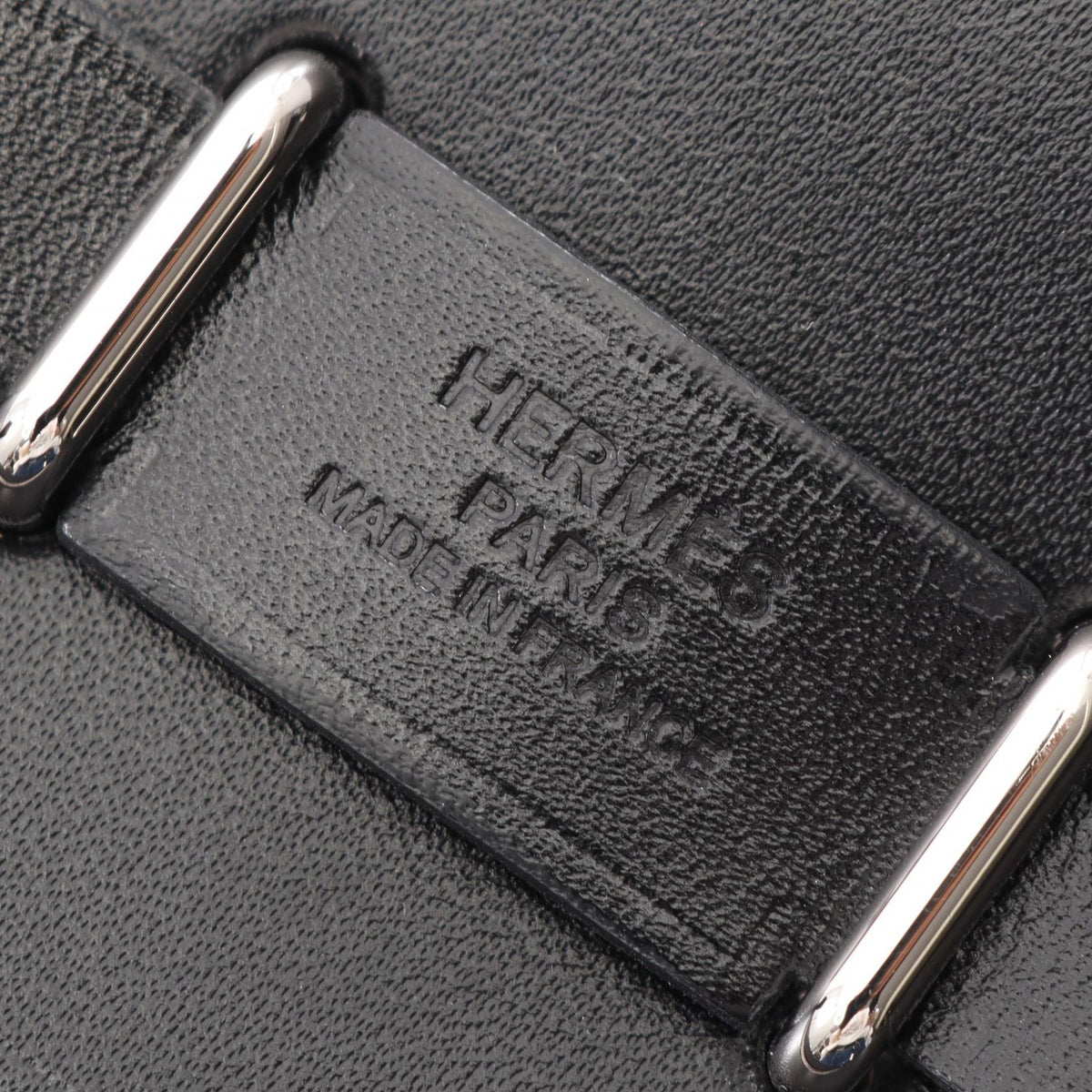 HERMES Airbag Zip Mini Shoulder Bag Black Towar Military canvas leather Toile Military / Vache leather hunter 2101220141912