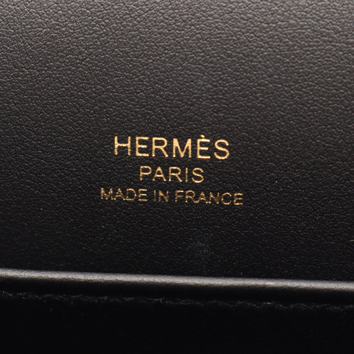 HERMES Geta Shoulder Bag Black Chevre leather Chevre 2101220141868