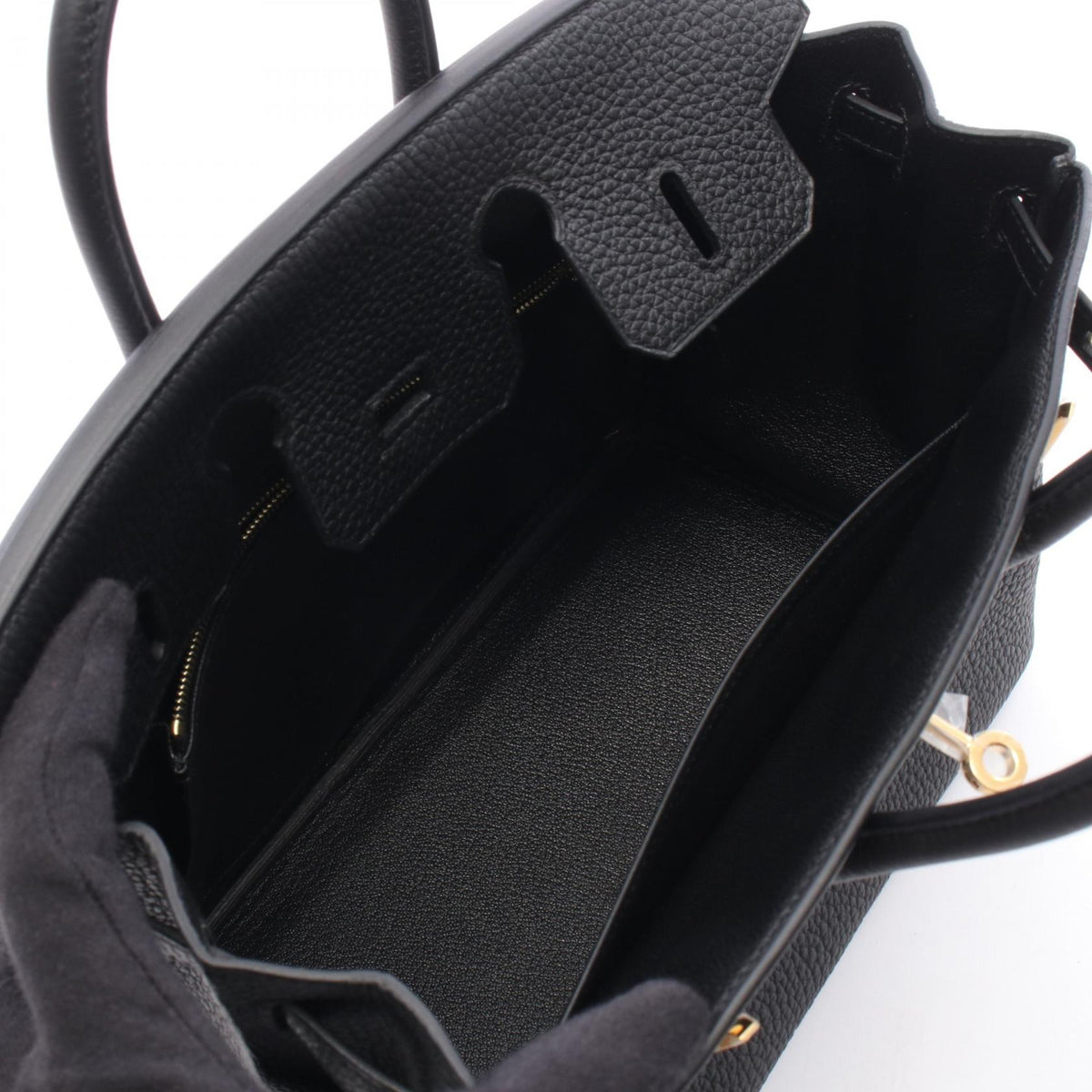 HERMES Birkin 25 Handbag Black Togo leather Other Togo leather 2101220141714