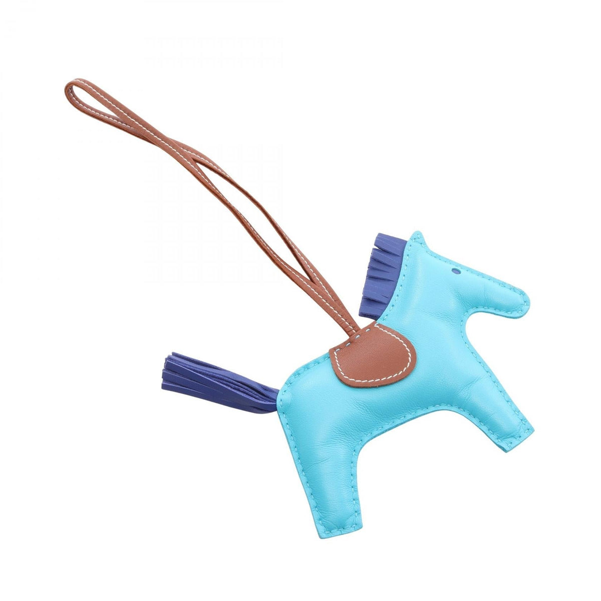 HERMES Rodeo MM Blue Aztec Blue Electric charm Blue/Brown Agneau milo Other Agneau milo 2101220141639