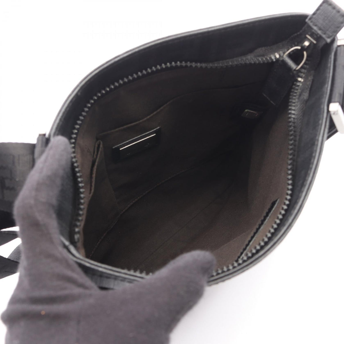 FENDI Zucca Shoulder Bag Gray PVC coated canvas 2101220140779