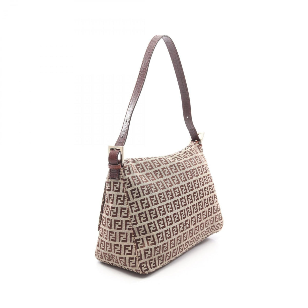 FENDI Mamma bucket Zucchino Shoulder Bag Beige/Brown canvas leather 2101220140755
