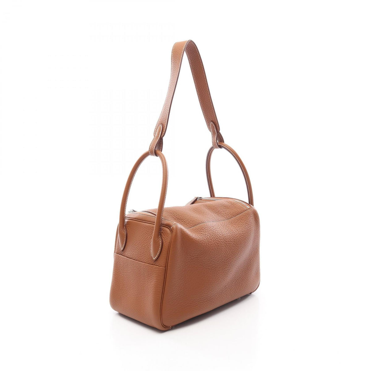 HERMES Lindy 26 Gold Shoulder Bag Brown Taurillon Clemence Other Taurillon Clemence 2101220115852