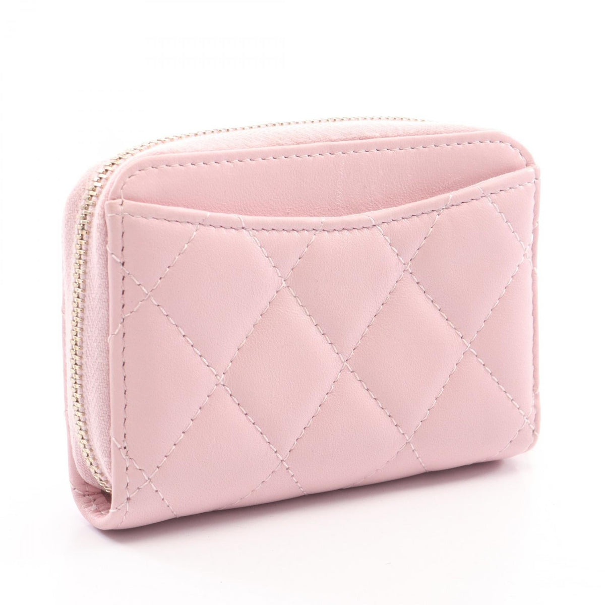 CHANEL Pink Classic Zip Coin Purse Matelasse leather AP0216 2118900073357
