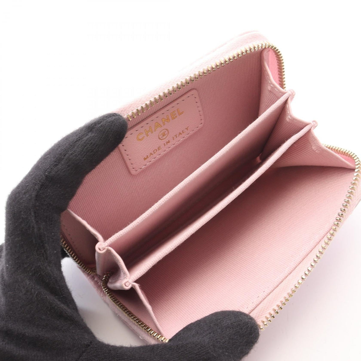 CHANEL Pink Classic Zip Coin Purse Matelasse leather AP0216 2118900073357