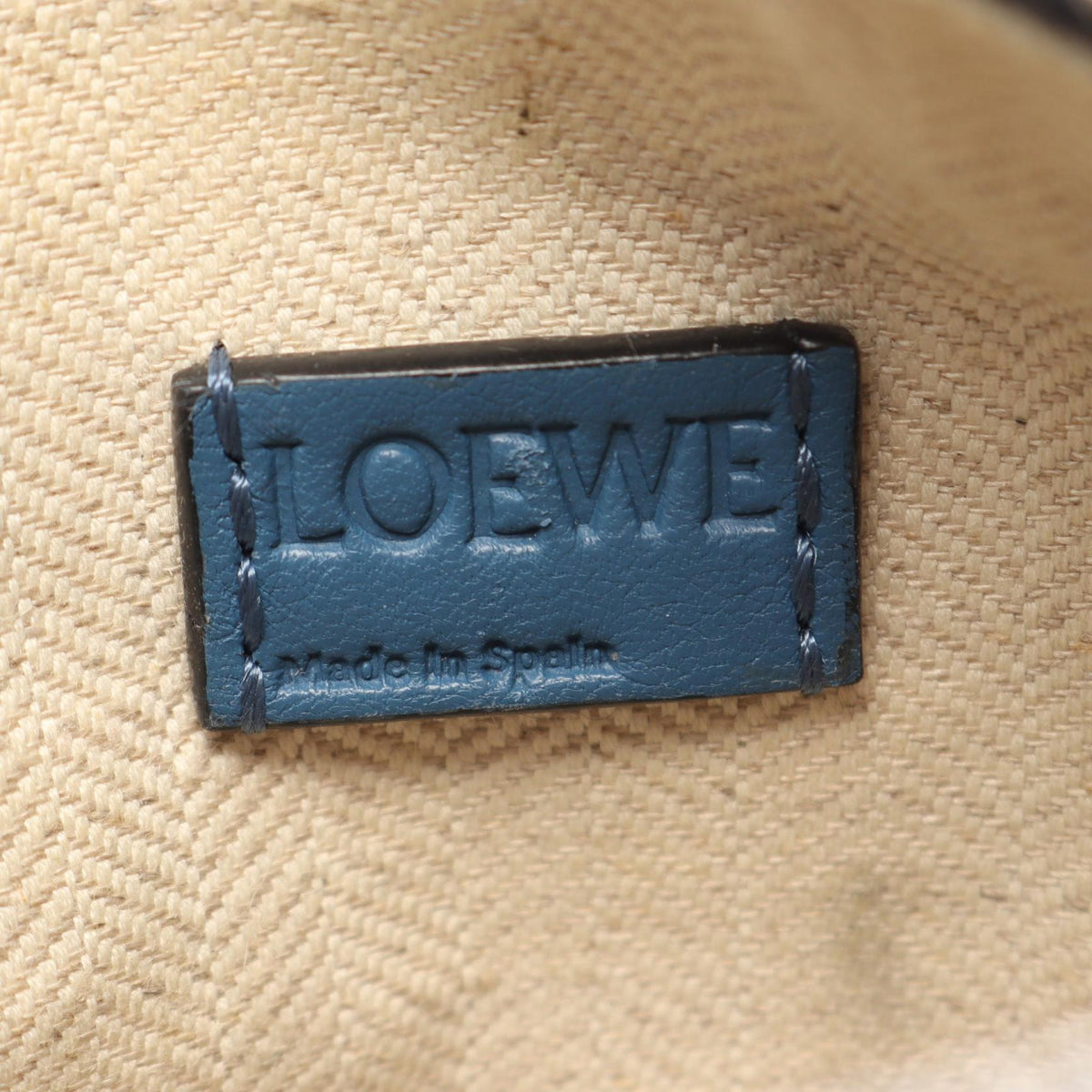 LOEWE Puzzle bag mini Handbag Blue leather 2101220110178