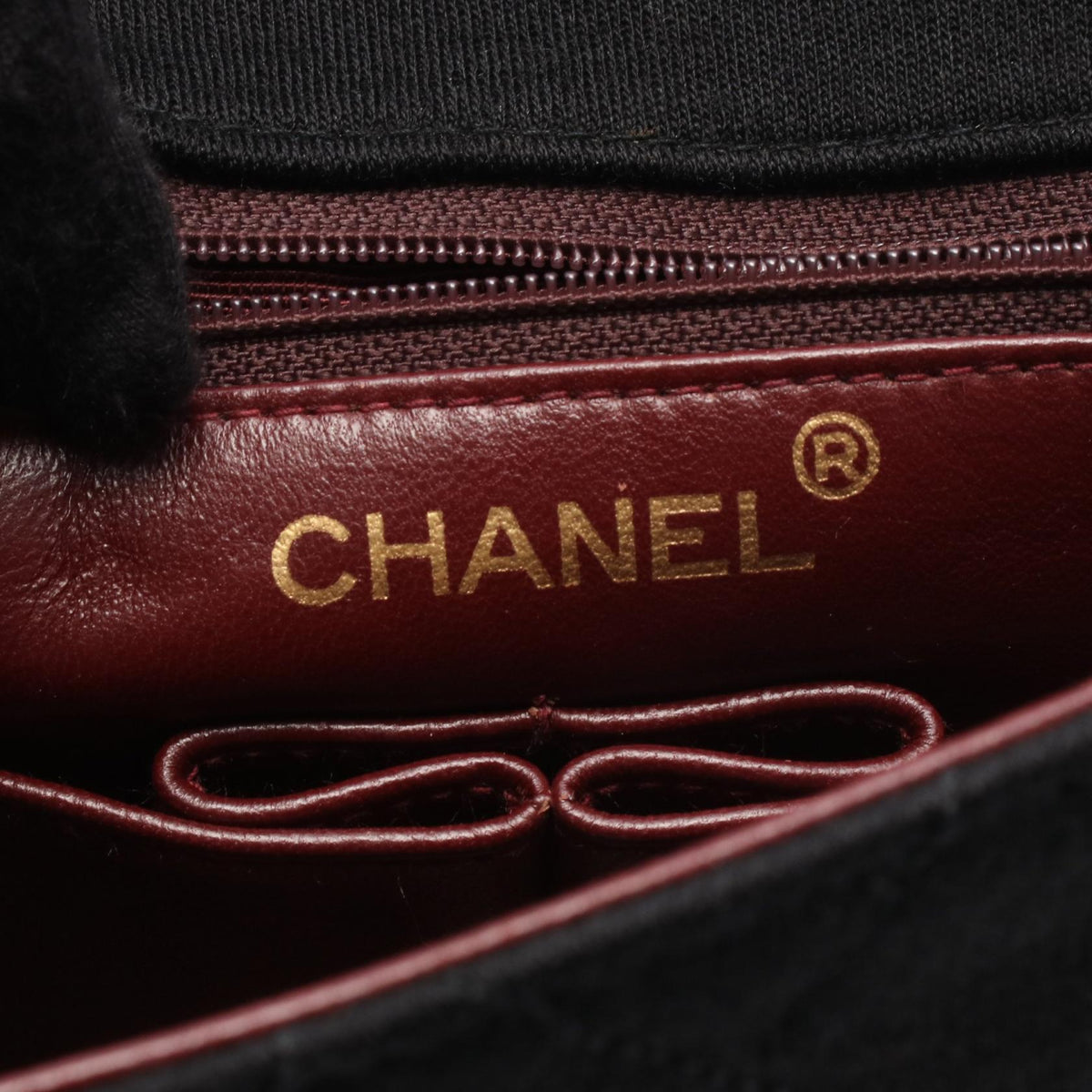 CHANEL Black Mini Matelasse 20 Lambskin (sheep leather) Cotton jersey 2101220104436