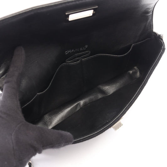 CHANEL Black 2.55 Matelasse East West canvas Patent leather 2101220104368